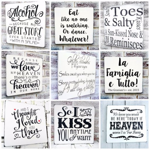 Unique wooden signs for weddings, baby nursery, home decor!