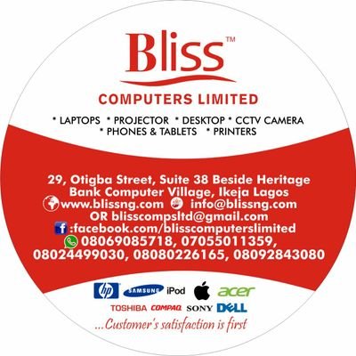 blisscomputers1's profile picture. Bliss Computers Ltd is an IT firm that is into sales and services of Laptops, Desktops, Servers, Projectors, CCTV installations, Phones etc. (Both New/Used one)