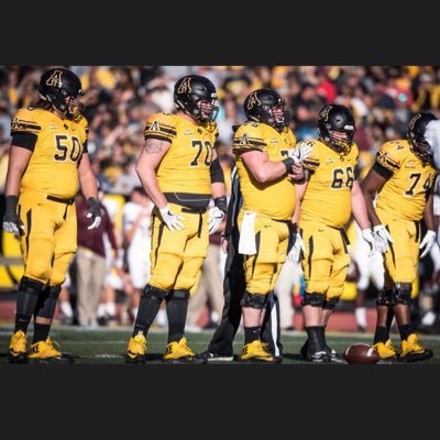 Senior right tackle at App State university.