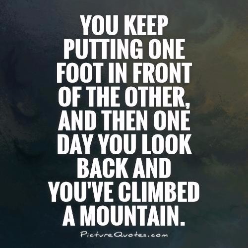 ra1nmaker1's profile picture. One foot in front of the other...