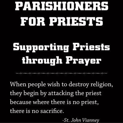 Parishioners 4 Priests is dedicated to praying for our priests. We are in the Archdiocese of Detroit. Email us at parishioners4priests@gmail.com