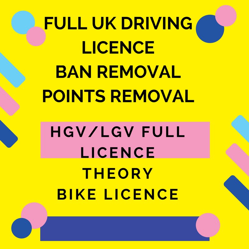 FULL UK DRIVERS LICENCE BAN REMOVAL POINTS REMOVAL