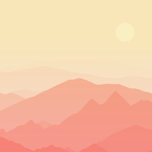 Procedurally generated landscapes every four hours.