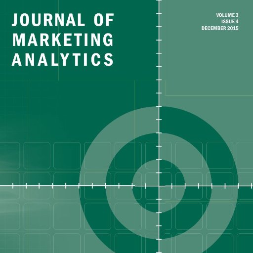 Journal of Marketing Analytics publishes papers on targeting, segmentation, big data, customer loyalty, lifecycle management, cross-selling, CRM, data quality