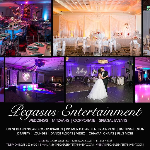 Complete Event Production lighting design, audio, staging, drapery, special effects, DJ's, Emcees and much more.  
http://t.co/Lfy0NYT3Be
248.353.6130