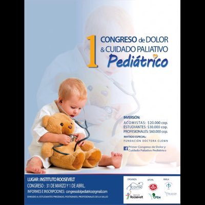 Estas cordialmente invitado al primer congreso de dolor y cuidado paliativo pediatrico! Ingresa a nuestra página de Facebook para recibir más información.