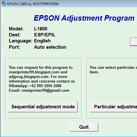 Epson L1800 Adjustment Program Crack