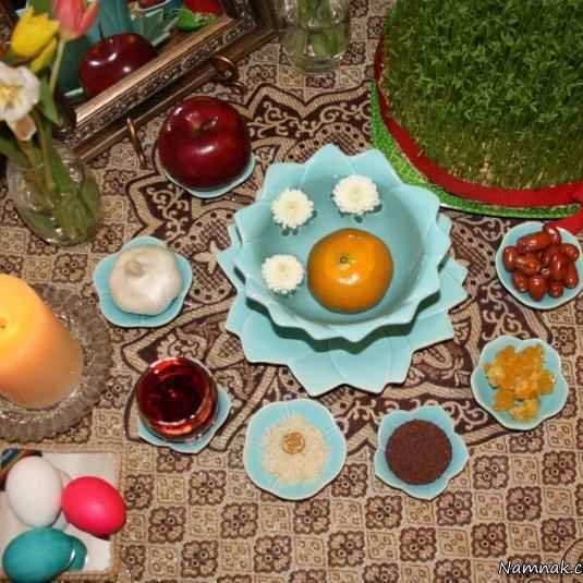 A campaign to support innocent prisoners of opinion. On Nowruz dinner table, put 8 items that start with 