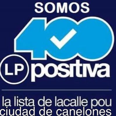 Cuenta de militantes de @luislacallepou, fundadores de la Lista 400 Ciudad de Canelones desde el año 1998.