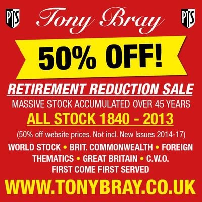 Tony Bray I.S.D has been dealing in stamps from around the world, new & old, since 1971! We can also provide a standing order service, please ask for details :)