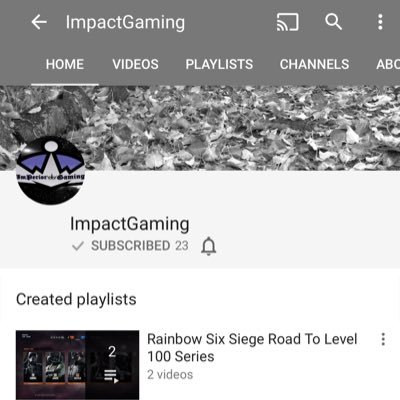 This is the official twitter of ImpactGaming. This twitter will tell you when I'm uploading, and what video I will be uploading. My goal is to get 100 subs!