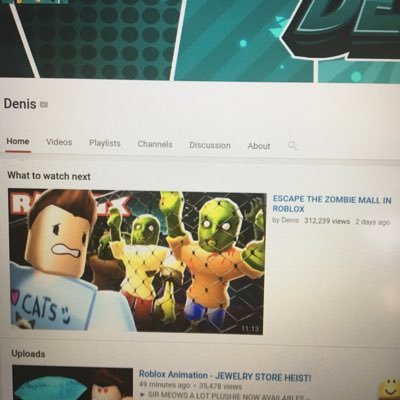 I love playing ROBLOX and watching denis