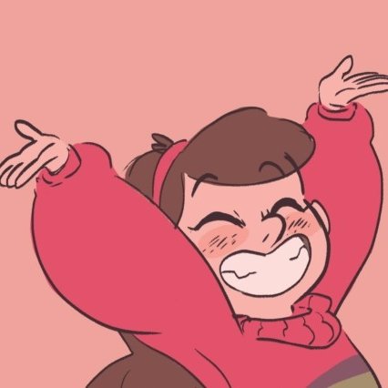 Mabel here to give you all the sweaters, hugs, and glitter you want!!! | Positivity Bot | Responses are manual |