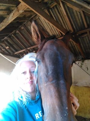 Just love to be outside with friends family dogs and of course the horses