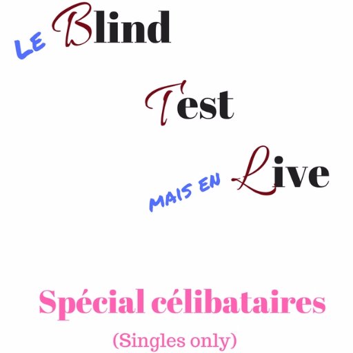 Blind Test destiné aux célibataires! Inscrivez-vous dans une équipe de célibataires afin de retrouver les titres et artistes des chansons jouées à la guitare.
