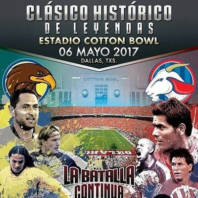 la batalla continúa #ClásicoHistórico el próximo 6 de Mayo en el estadio #CottonBowl de Dallas, Txs. Los mejores jugadores de todos los tiempos juntos.