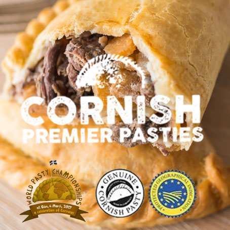 At Cornish Premier Pasties we are devoted to producing traditional, hand crimped, Cornish pasties. World Championship Winners 2016 - 2022 ☎️ 01637 889 388