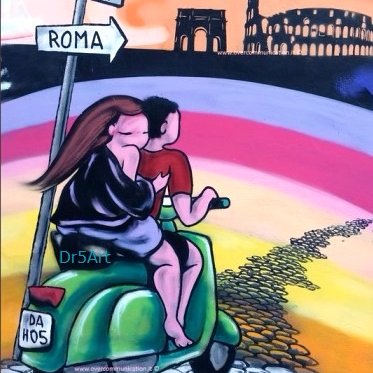 Street Art photos in Rome, urban art, murals, graffiti, posters, stickers