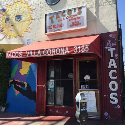 Tacos Villa Corona in the Atwater neighborhood of Los Angeles, CA. Open everyday from 6am-3pm or until food runs out.