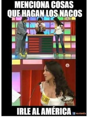 A mi me gusta el fútbol y mi equipo preferido es el azul abajo el América