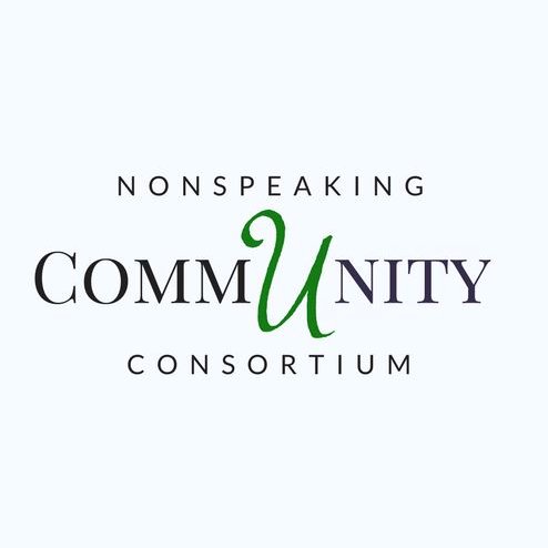 Nonspeaking Community Consortium mission: Promote access and communication choice for nonspeaking individuals through education, research, and advocacy.