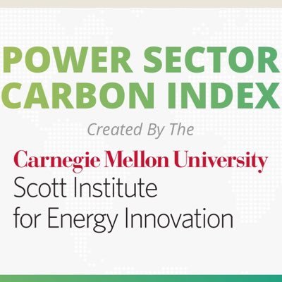 The Power Sector Carbon Index tracks the carbon intensity of U.S. electricity. Charts & data are at available the website. Developed by @CMUEnergy researchers.