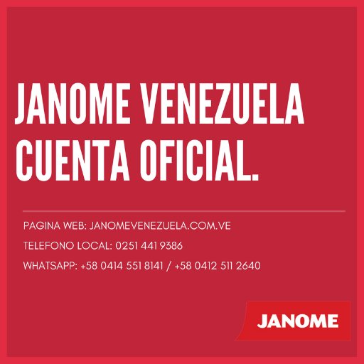 Representantes oficiales de la marca para Venezuela. Venta de Máquinas de Bordar, Coser, Accesorios e Insumos.