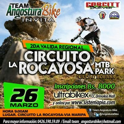 AngosturaBike's profile picture. Somos un equipo que busca difundir la practica del ciclismo de Montaña nuestra esencia es el cicloturismo y la aventura  conocer nuevos caminos +58 414-9823583