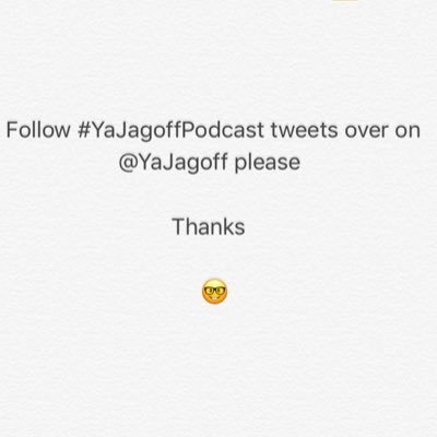 follow all #YaJagoffPodcast tweets on your fav podcast listening app and over➡️ @YaJagoff