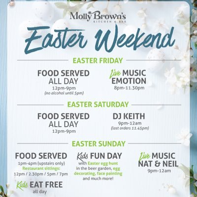 MOLLY BROWNS KITCHEN & BAR! A comfortable & welcoming restaurant and local pub providing quality drinks, food & entertainment.