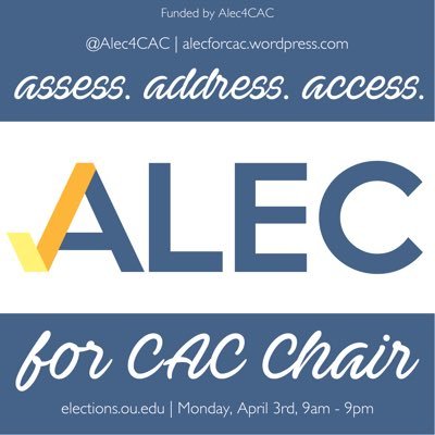 Vote Alec Armer for OU Campus Activities Council Chair on April 3rd!