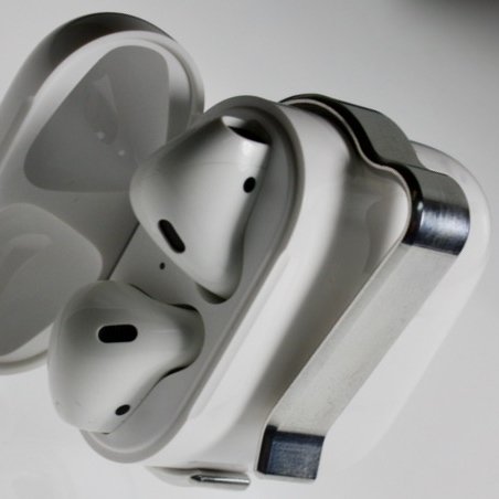 We've created a billet aluminum carrying clip for your Apple AirPods.  Low profile, light and easy to use.