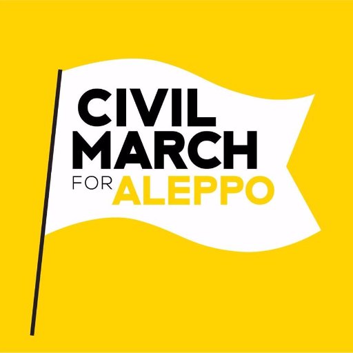 Civil march from Berlin to Aleppo in solidarity with people affected by the Syrian war. Join #CivilMarchForAleppo! 📍Macedonia