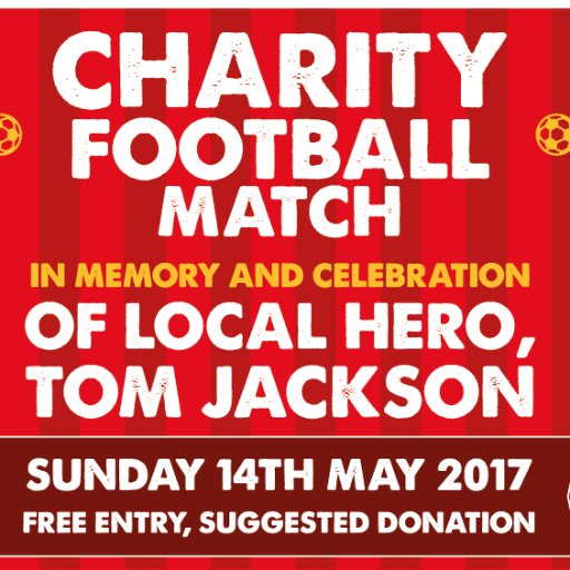 A charity football match in memory and celebration of local hero, Tom 'Jacko' Jackson.

In support of Tom & Mia's Legacy and Congleton Communicare.

Free entry