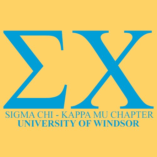 The Kappa Mu Chapter of the Sigma Chi Fraternity at the University of Windsor. IG: sigmachiuwindsor