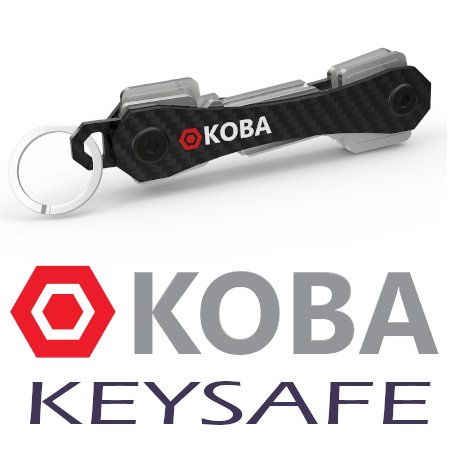 Get rid of that bulky bunch of keys! The Koba Carbon Fiber Key Organizer fits all of your keys into a compact easy to use KeySafe - made from real Carbon Fiber!