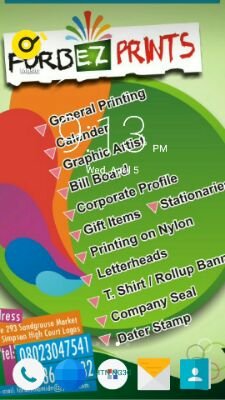 @forbezprints. letter heading, Roll up banner, i.D card ,flyers, stationary,company seal, etc .contact, +234 (0) 8023047541EMAIL Forbezprints@gmail.com