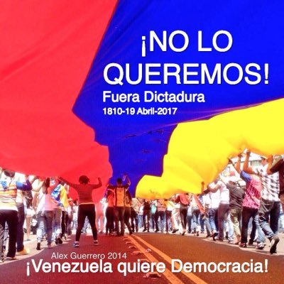 Un rotundo #NoLoQueremos ! inició independencia de Venezuela el #19A 1810. Hoy volvemos exigiendo democracia y bienestar en Vzla y el mundo. Un @ProyectoRoraima