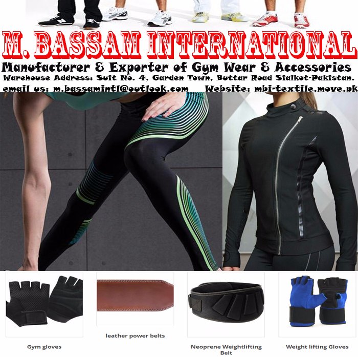 Producer & Exporter of Fitness Wear & Accessories