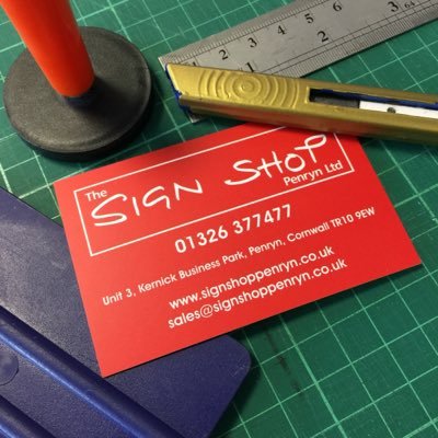 We are a family owned sign makers based in Penryn, Cornwall. Est 30 years. For any signage needs, please call us on 01326 377 477.