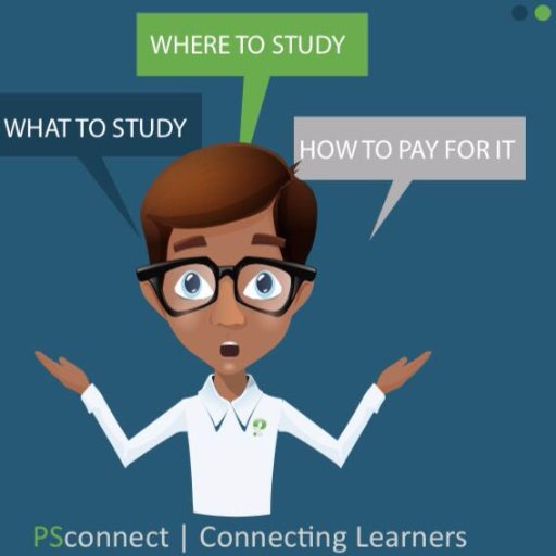 PSconnect helps you further your education. It helps high school learners and unemployed youth further their education.