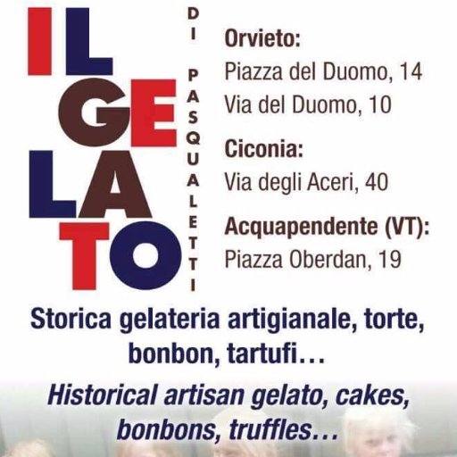 Gelateria artigianale/Artisanal Gelato in Orvieto, Bagnoregio & Acquapendente, Italy. For more info, please visit https://t.co/pETjrL5IVo