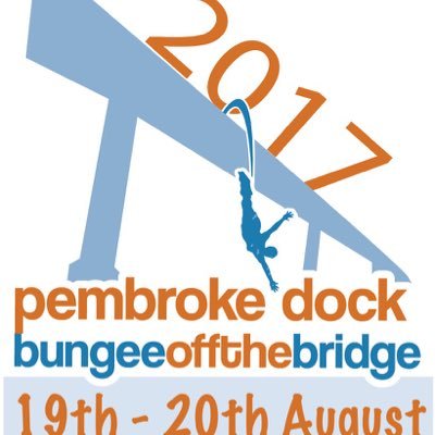 Bungee off the Bridge is now on the 2nd of September . Hundreds of participants bungee off the Cleddau bridge.