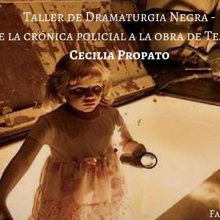 drama_negra's profile picture. De la crónica policial a la obra de teatro - Taller de escritura de obra teatral en base a caso policial real - en El Tinglado- Sáb 14.30hs, desde el 6/8