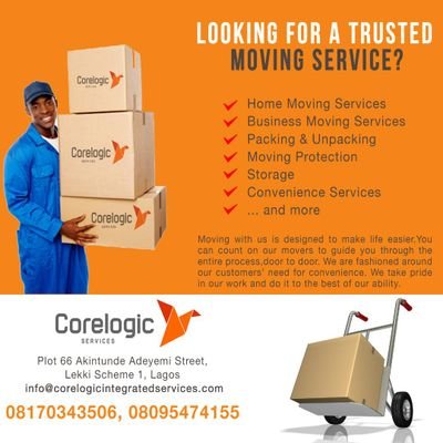 Corelogic Services is the fastest growing moving company in Lagos city,Nigeria and offers comprehensive home and business relocation and packing services.