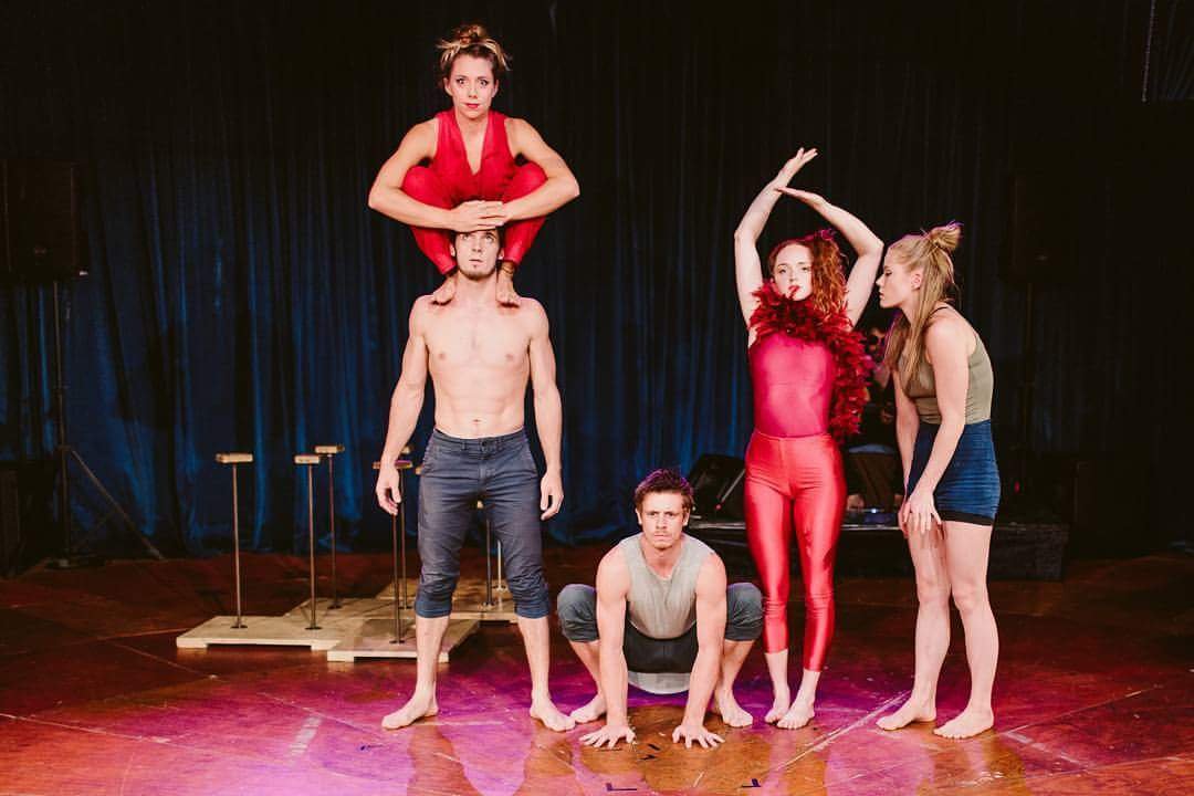 Multi-national Swedish based Circus company combining high level acrobatics, trapeze and movement research with live music