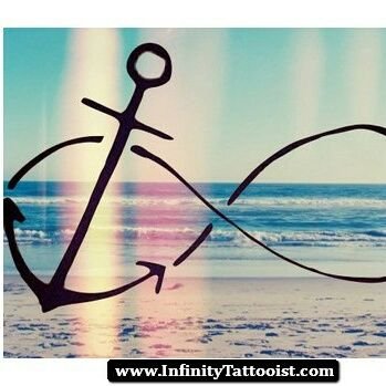 infinity sign with anchor wallpaper