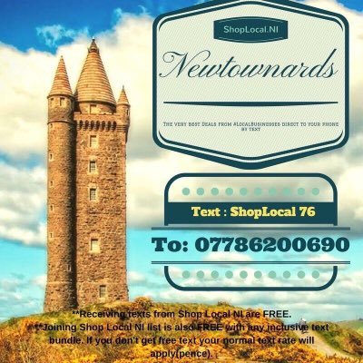 Text The following; ShopLocal 76 , To; 07786200690 to receive the very best local deals from local businesses in the Newtownards area