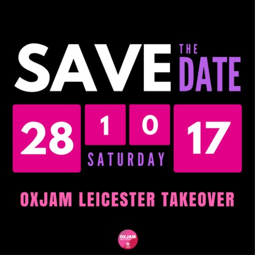 Oxjam Leicester Takeover, Saturday 28th October 2017.
12 hours, 1 wristband. Raising funds for Oxfam: Local music, global impact!