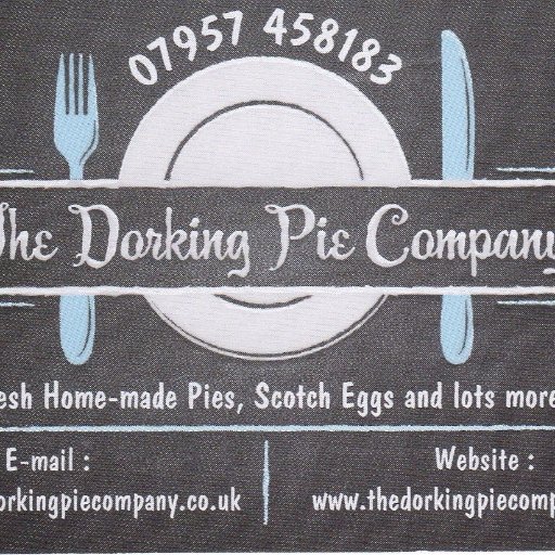 DorkingPie's profile picture. Scrumptious handmade pies,sausage rolls, quiches out of @CricksDorking!
Facebook @TheDorkingPieCompany
